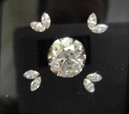 Loose old mine brilliant and marquise cut diamonds