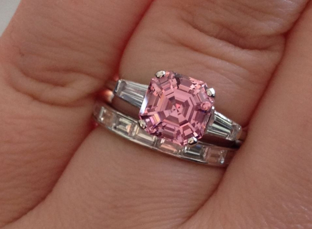 Pink spinel and diamond ring shared by FrekeChild