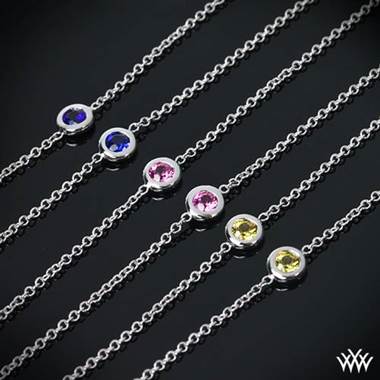 Platinum “Color Me Mine” Diamond and Pink Sapphire Necklace