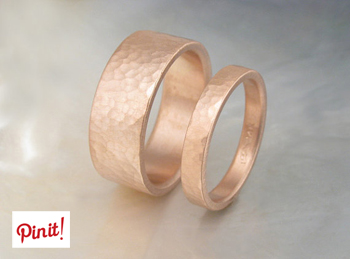 Rose Gold Hammered Bands by Ravens' Refuge on Etsy