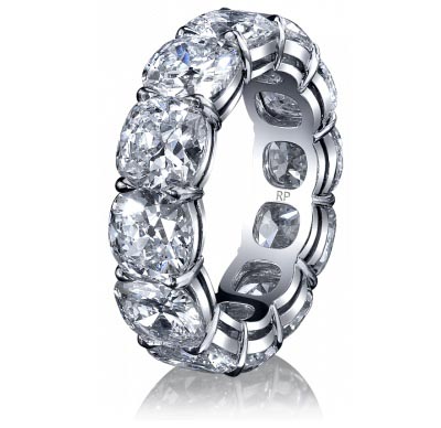 Cushion Cut Diamond Eternity Ring by Robert Procop