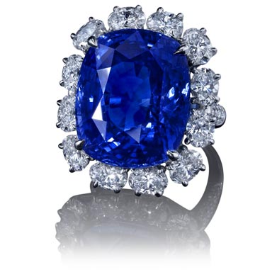 38 carat Sapphire and Diamond Ring by Robert Procop