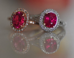 Rubellite and Ruby ring