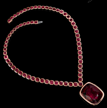 the style of jolie rubellite necklace