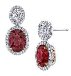 Ruby and diamond earrings by Omi Privé