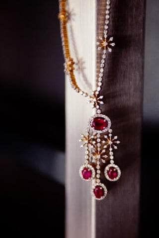 Ruby and diamond necklace