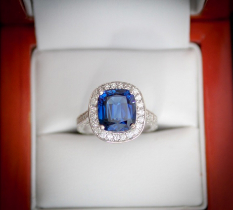 Sapphire engagement ring