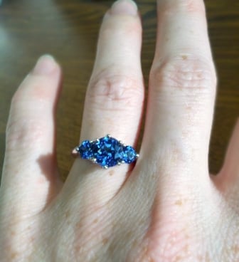 Sapphire Three Stone Engagement Ring Sapphire Three Stone Engagement Ring