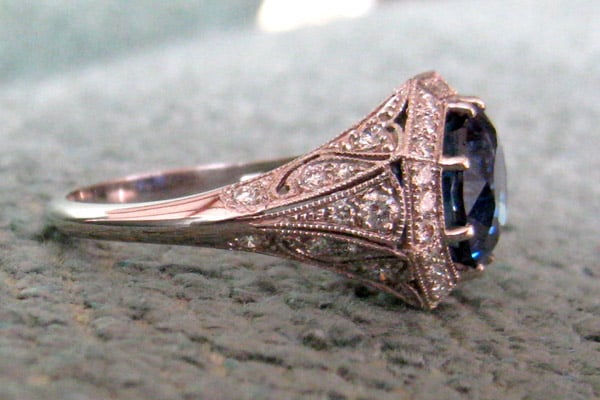 Sébastien Barier Ring with Burmese Sapphire - Image by Art Nouveau