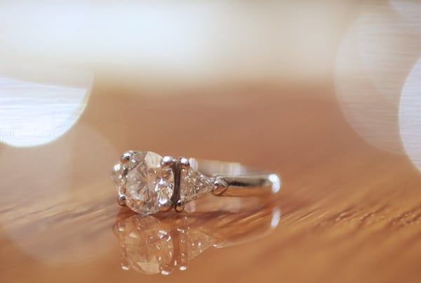 Three stone diamond ring