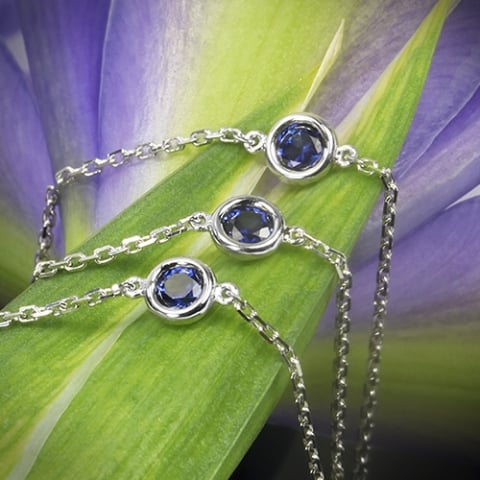 Smith1940 Whiteflash sapphires by the yard custom necklace