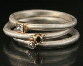 Diamond Stacking Rings