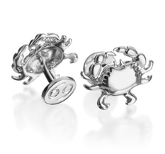 Robin Rotenier sterling Cancer zodiac cufflinks at Michael C. Fina