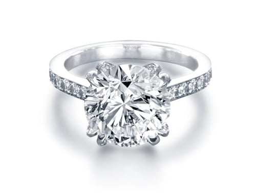 Rose Bud diamond solitaire engagement ring by Steven Kirsch