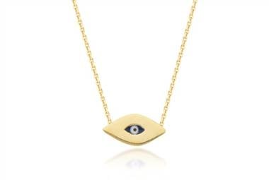 Mini evil eye pendant in 14K yellow gold at Ritani