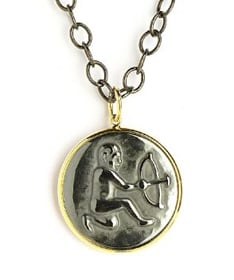 Carved Sagittarius pendant by Syna