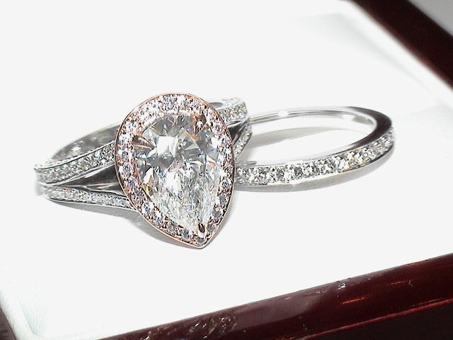 Platinum and Rose Gold Make Quite the Pear! Platinum and Rose Gold Make Quite the Pear!