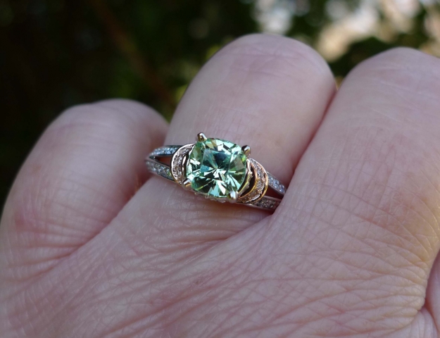 Merelani mint garnet ring set Merelani mint garnet ring set