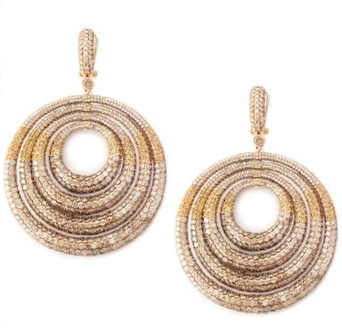 The World of Champagne earrings worn by Barbara Eve Harris at the 2012 Oscars