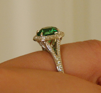 Tsavorite Garnet Ring Profile