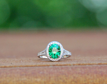 Tsavorite Garnet Ring