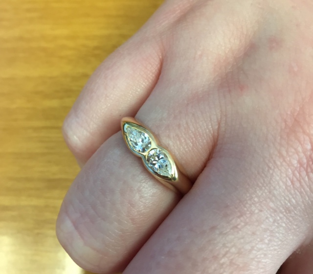 mochTheElms's Two diamond Pear Ring mocTheElms's Two diamond Pear Ring