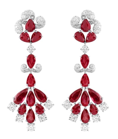 Van Cleef & Arpels ruby Zip earrings