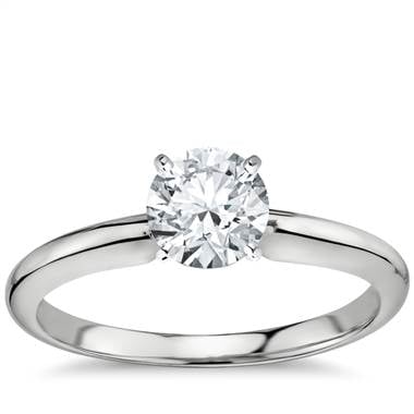 Classic six-prong solitaire engagement ring in 18K white gold at Blue Nile  