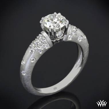 Palladium champagne diamond engagement ring at Whiteflash