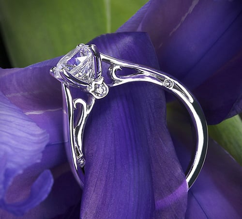 Verragio cathedral solitaire engagement ring, Whiteflash