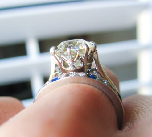 Platinum Diamond Engagement Ring, circa 1920 Platinum Diamond Engagement Ring, circa 1920