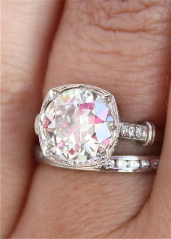 Vintage Inspired Diamond Engagement Ring