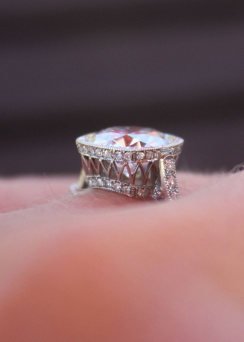 Vintage Inspired Diamond Engagement Ring Gallery Detail