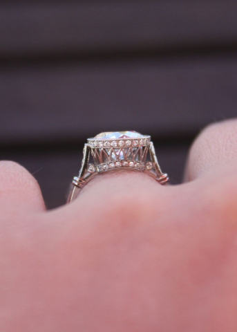 Vintage Inspired Diamond Engagement Ring