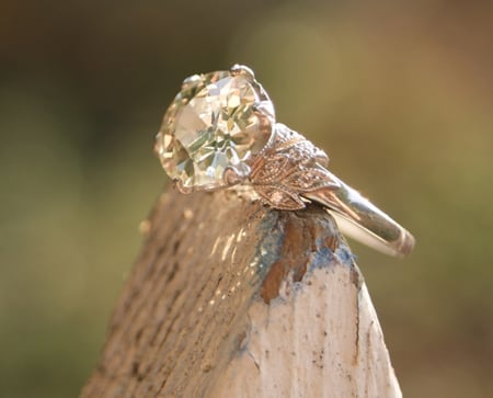 old European cut diamond ring