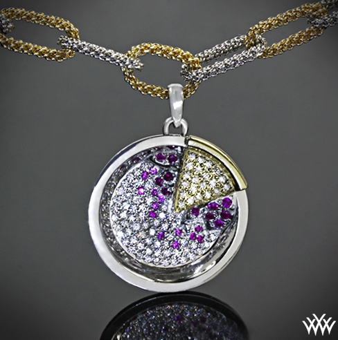 Diamond pie necklace by Whiteflash