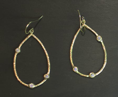 Yasuko Azuma gold diamond earrings Couture 2011