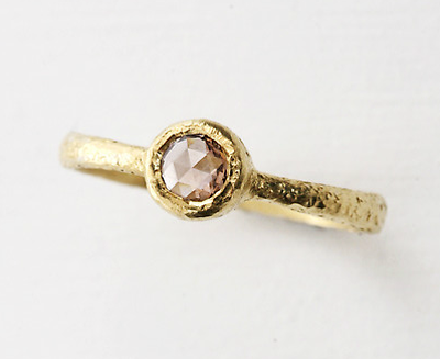 Yasuko Azuma rose cut brown diamond ring