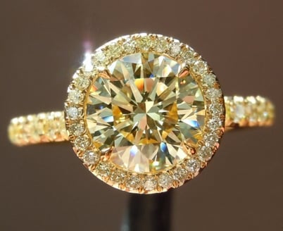 Yellow Diamond Halo Ring - image shared by drduncan