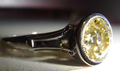 Vintage Yellow Diamond Ring