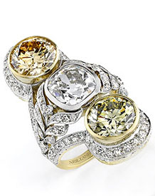 Milla Jovovich Neil Lane Diamond Engagement Ring