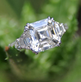 Asscher Cut Diamond Engagement Ring