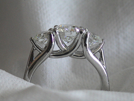 Diamond Three Stone Engagement Ring