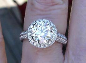 Diamond Halo Engagement Ring