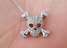 Roberto Coin Diamond Skull Pendant