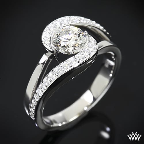 Custom Bypass Diamond Engagement Ring | PriceScope