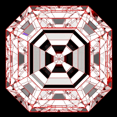 virtual and actual facets outlined in red