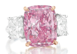 10.99 carat pink diamond ring sold at Sotheby's in May 2011
