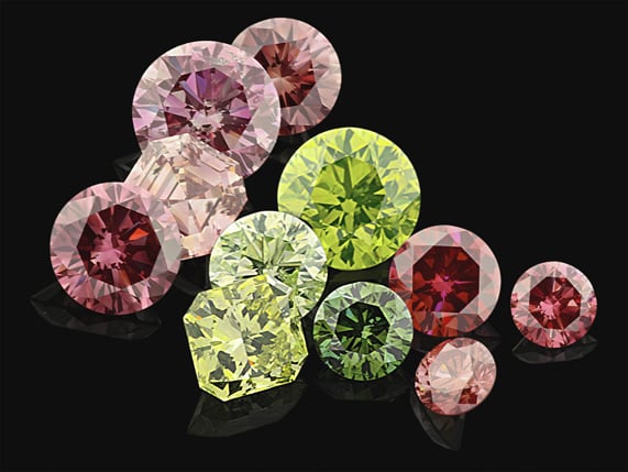 HPHT-grown diamonds that have been irradiated and annealed