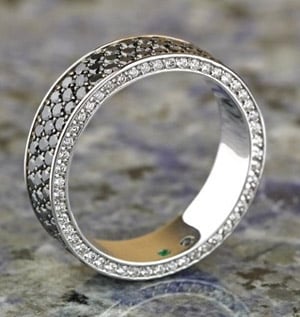 Black diamond ring by Engagement Rings Direct.